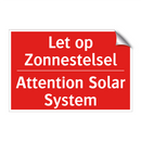 Let op Zonnestelsel - Attention Solar System