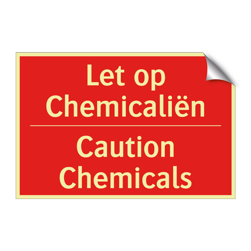Let op Chemicaliën - Caution Chemicals