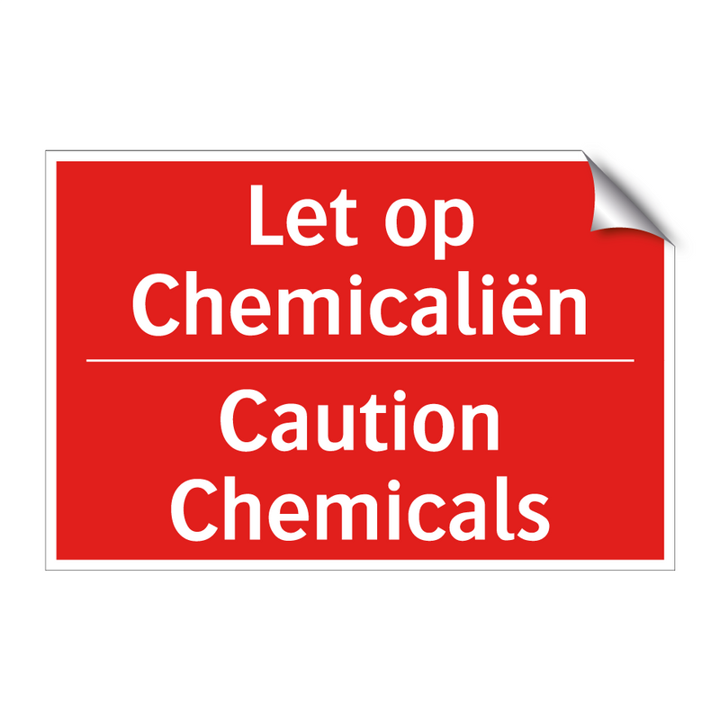 Let op Chemicaliën - Caution Chemicals