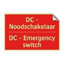 DC - Noodschakelaar - DC - Emergency switch