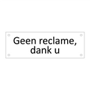 Geen reclame, dank u & Geen reclame, dank u & Geen reclame, dank u