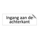 Ingang aan de achterkant & Ingang aan de achterkant & Ingang aan de achterkant