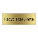 Recyclageruimte & Recyclageruimte & Recyclageruimte