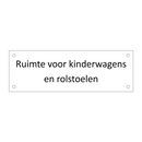Ruimte voor kinderwagens en rolstoelen & Ruimte voor kinderwagens en rolstoelen