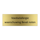 Voedselallergie waarschuwing Bevat noten & Voedselallergie waarschuwing Bevat noten