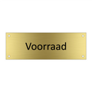 Voorraad & Voorraad & Voorraad