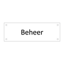 Beheer & Beheer & Beheer