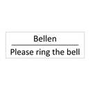 Bellen - Please ring the bell & Bellen - Please ring the bell & Bellen - Please ring the bell