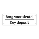 Borg voor sleutel - Key deposit & Borg voor sleutel - Key deposit & Borg voor sleutel - Key deposit
