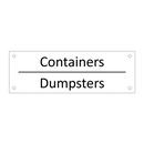 Containers - Dumpsters & Containers - Dumpsters & Containers - Dumpsters