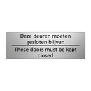 Deze deuren moeten gesloten blijven /…/ & Deze deuren moeten gesloten blijven /…/