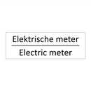 Elektrische meter - Electric meter & Elektrische meter - Electric meter
