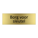 Borg voor sleutel & Borg voor sleutel & Borg voor sleutel & Borg voor sleutel & Borg voor sleutel