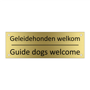 Geleidehonden welkom - Guide dogs welcome & Geleidehonden welkom - Guide dogs welcome