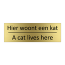 Hier woont een kat - A cat lives here & Hier woont een kat - A cat lives here