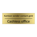 Kantoor zonder contant geld - Cashless office & Kantoor zonder contant geld - Cashless office