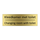 Kleedkamer met toilet - Changing room with toilet