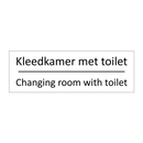 Kleedkamer met toilet - Changing room with toilet