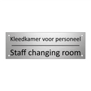 Kleedkamer voor personeel - Staff changing room & Kleedkamer voor personeel - Staff changing room