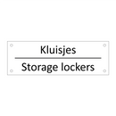 Kluisjes - Storage lockers & Kluisjes - Storage lockers & Kluisjes - Storage lockers