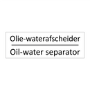 Olie-waterafscheider - Oil-water separator & Olie-waterafscheider - Oil-water separator