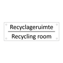 Recyclageruimte - Recycling room & Recyclageruimte - Recycling room
