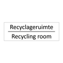 Recyclageruimte - Recycling room & Recyclageruimte - Recycling room