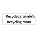 Recyclageruimte - Recycling room & Recyclageruimte - Recycling room