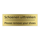 Schoenen uittrekken - Please remove your shoes & Schoenen uittrekken - Please remove your shoes
