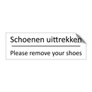Schoenen uittrekken - Please remove your shoes & Schoenen uittrekken - Please remove your shoes