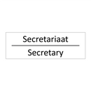 Secretariaat - Secretary & Secretariaat - Secretary & Secretariaat - Secretary