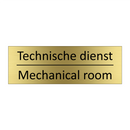 Technische dienst - Mechanical room & Technische dienst - Mechanical room