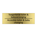 Toegankelijk toilet & babyverzorging - Accesible toilet & baby changing