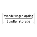 Wandelwagen opslag - Stroller storage & Wandelwagen opslag - Stroller storage