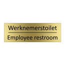 Werknemerstoilet - Employee restroom & Werknemerstoilet - Employee restroom