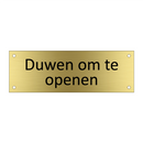 Duwen om te openen & Duwen om te openen & Duwen om te openen