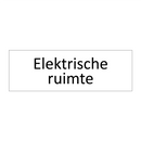 Elektrische ruimte & Elektrische ruimte & Elektrische ruimte & Elektrische ruimte