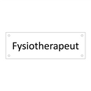 Fysiotherapeut & Fysiotherapeut & Fysiotherapeut