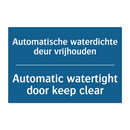 Automatische waterdichte deur /.../ - Automatic watertight door keep /.../
