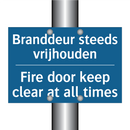 Branddeur steeds vrijhouden - Fire door keep clear at all times /.../