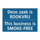 Deze zaak is ROOKVRIJ - This business is SMOKE-FREE