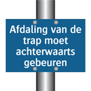 Afdaling van de trap moet achterwaarts gebeuren & Afdaling van de trap moet achterwaarts gebeuren