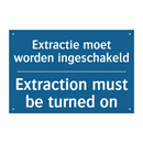 Extractie moet worden ingeschakeld /.../ - Extraction must be turned on