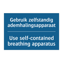 Gebruik zelfstandig ademhalingsapparaat /.../ - Use self-contained breathing apparatus /.../