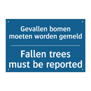 Gevallen bomen moeten worden gemeld /.../ - Fallen trees must be reported