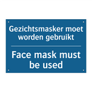 Gezichtsmasker moet worden gebruikt /.../ - Face mask must be used