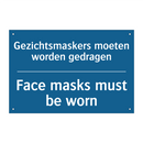 Gezichtsmaskers moeten worden /.../ - Face masks must be worn