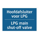 Hoofdafsluiter voor LPG - LPG main shut-off valve