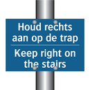 Houd rechts aan op de trap - Keep right on the stairs