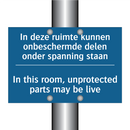 In deze ruimte kunnen onbeschermde /.../ - In this room, unprotected parts /.../
